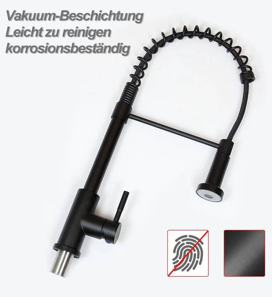 Keukenkraan Theresa zwart