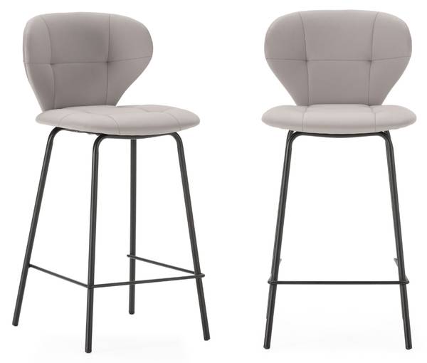 Barhocker MAURA 2er-Set Beige - Kunststoff - 52 x 67 x 45 cm