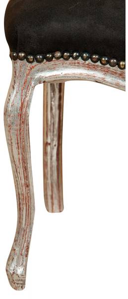 Stuhl LOUIS XVI Schwarz - Multicolor - Silber