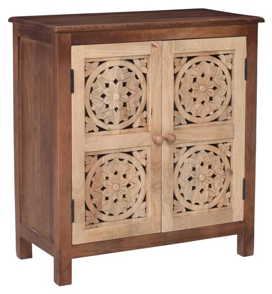 Aufbewahrungsschrank CHENNAI Braun - Massivholz - 70 x 75 x 35 cm