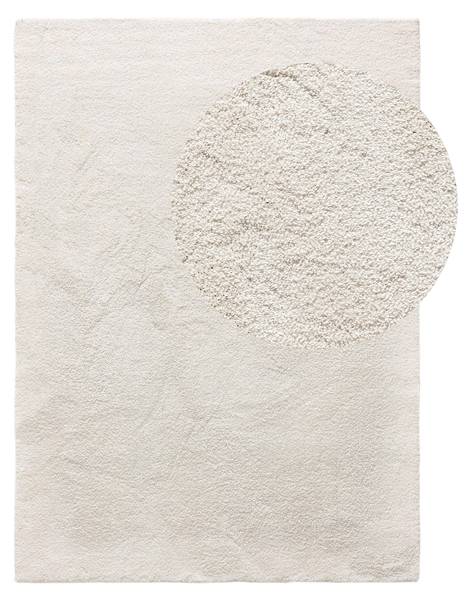 Waschbarer Hochflorteppich Melvin Creme - 400 x 500 cm