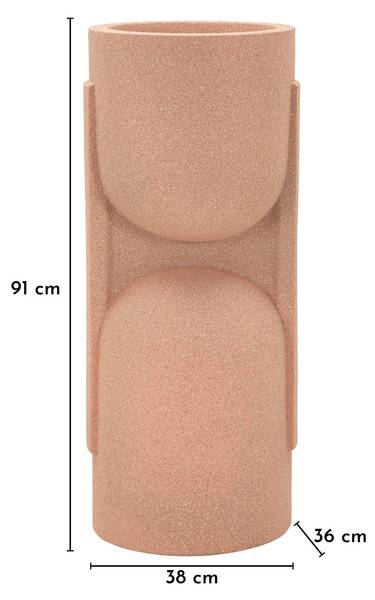 Cache-pot Nui Rouge - Résine - 36 x 91 x 38 cm