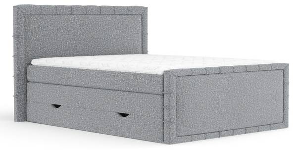 Boxspringbed Estelle grijs - Ligoppervlak breedte: 200 cm