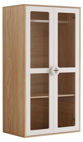 Armoire pour enfants LucyGlass Ⅲ Marron - Bois manufacturé - 50 x 150 x 160 cm