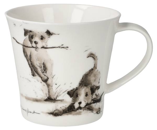 Tasse Peter Schnellhardt  Spielkameraden Schwarz - Weiß - Porzellan - 11 x 10 x 14 cm