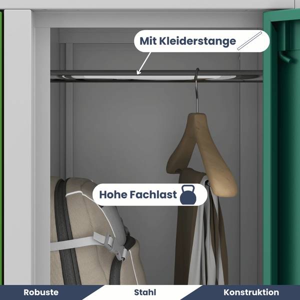 Umkleideschrank TOKIO 10 Abteile Multicolor - Gelbgrün