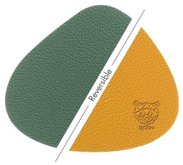 Omkeerbare onderzetter NUDE set van 6 mosterdgeel