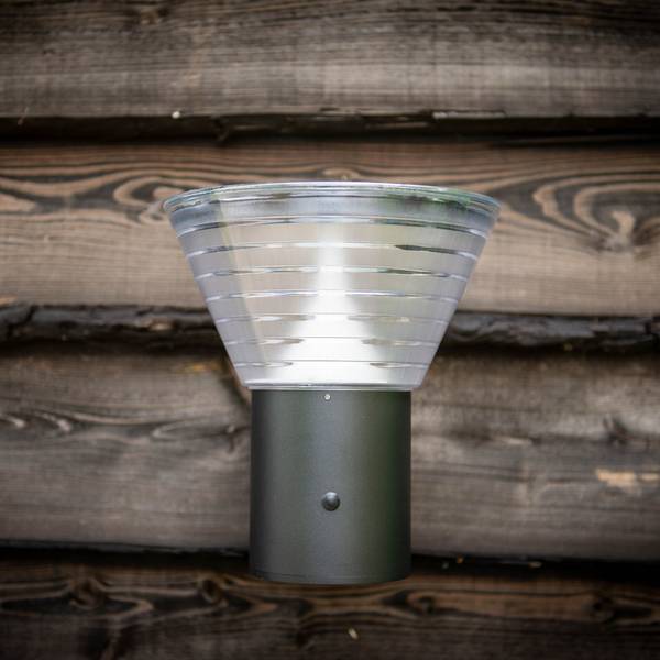 Solar Wandleuchte LED Rome Schwarz - Metall - 23 x 27 x 23 cm