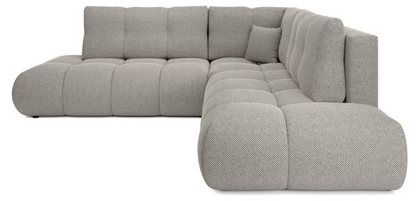 Ecksofa DUCA II CURIO Hellgrau - Ecke davorstehend links