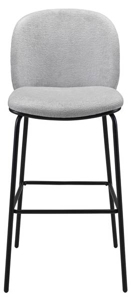 Barhocker MALEA Grau - Metall - Massivholz - Textil - 46 x 103 x 53 cm