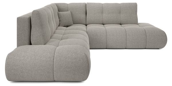 Ecksofa DUCA II CURIO Hellgrau - Ecke davorstehend links