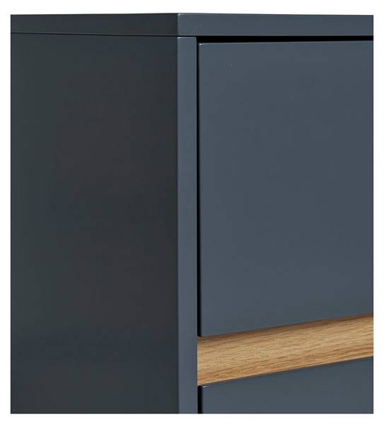 Beistelltisch Bisley Grau - Holz teilmassiv - 40 x 55 x 35 cm