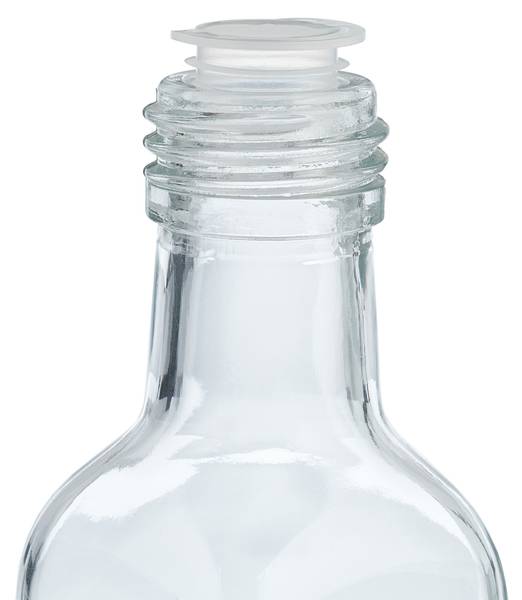 Kleine Flaschen im Set 100 ml Silber - Klarglas - 4 x 14 x 4 cm