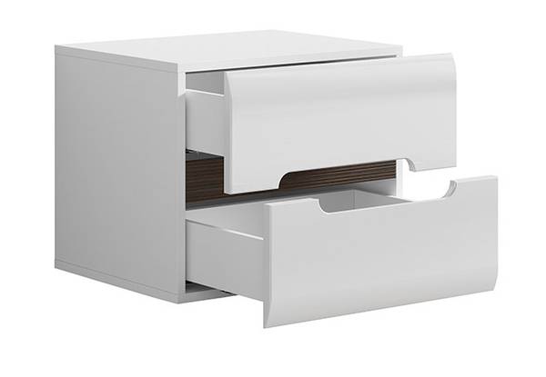 Nachtkommode Azteca Trio Weiß - Holzwerkstoff - 50 x 43 x 41 cm