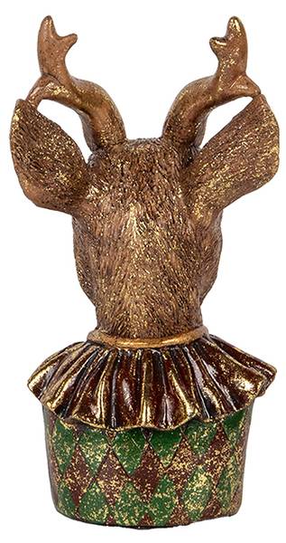 Decoratie Beeld Hert Xmas&Incoln bruin - kunststof - 11 x 22 x 13 cm