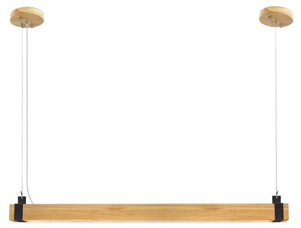 Suspension LED Valeska Marron - Bois manufacturé - 12 x 150 x 100 cm