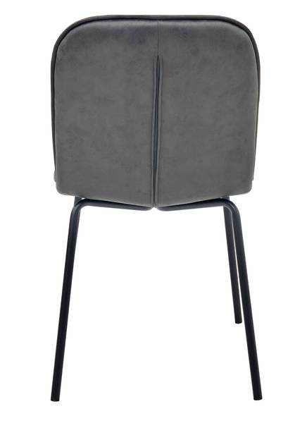 Stühle 2er-Set Alix Grau - Wolle - Stahl - 49 x 82 x 61 cm