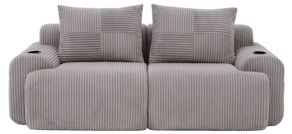 2-Sitzer Sofa MERIDIANCLARITY Grau - Cord - 200 x 80 x 99 cm
