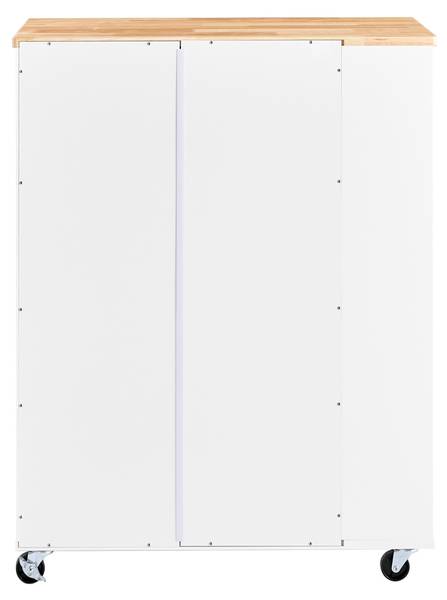 Küchenwagen FKW132-WN Braun - Weiß - Holzwerkstoff - 40 x 90 x 70 cm
