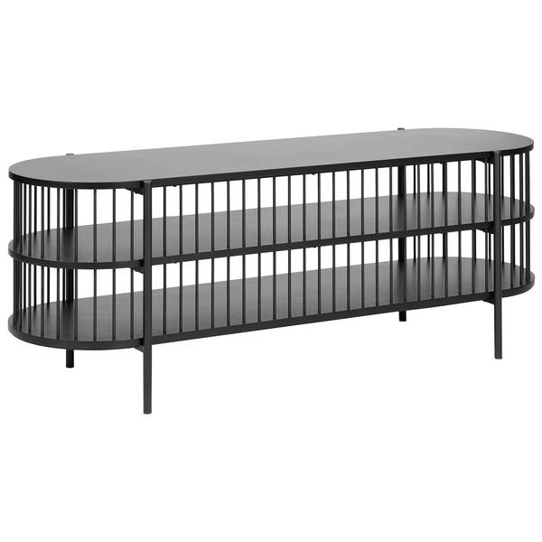 TV-kast BIRSON zwart - plaatmateriaal op houtbasis - 140 x 50 x 44 cm