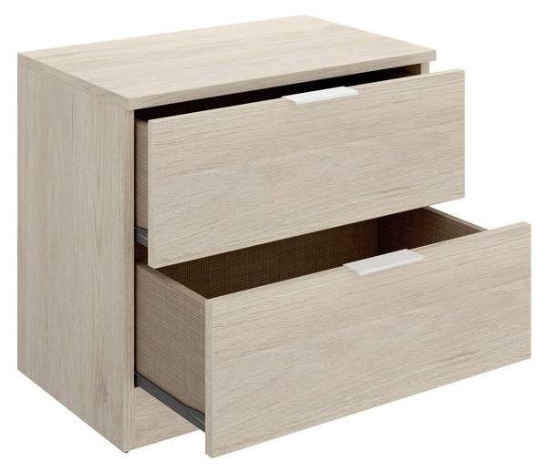 Nachttisch Cervinara Braun - Holzwerkstoff - 34 x 46 x 50 cm