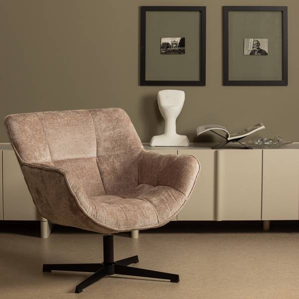 Sessel Wibo Grau - Microfaser - Polyester - ABS - 71 x 94 x 83 cm