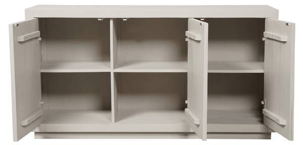 Sideboard BRUSSEL Beige - Massivholz - 200 x 80 x 45 cm