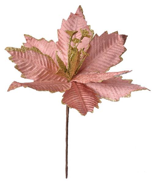 Kunstpflanze Weihnachtsstern 47294 Pink - Kunststoff - 24 x 27 x 24 cm