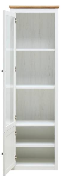 Vitrine KORSIKA Braun - Weiß - Holzwerkstoff - 59 x 195 x 43 cm