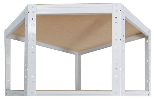 Eckregal HOME Cremeweiß - 60 x 30 cm