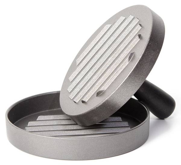 Burgerpresse 121103 Grau - Aluminium - 12 x 8 x 12 cm