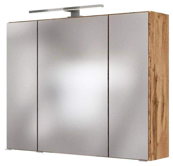 Spiegelschrank LAURIA-03-4 Braun - Spiegelglas - 80 x 64 x 20 cm