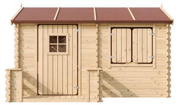Kinderspielhaus M503 Beige - Fichte - 235 x 111 x 176 cm