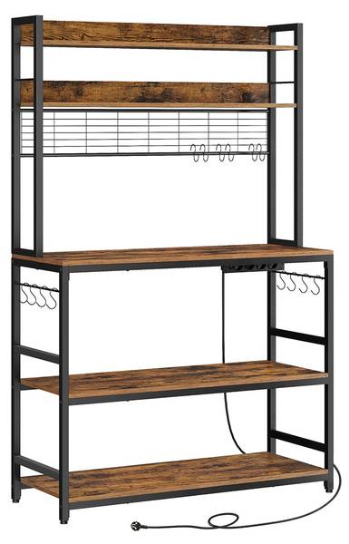 Étagère de cuisine Copenhague Marron - Bois manufacturé - 100 x 170 x 40 cm