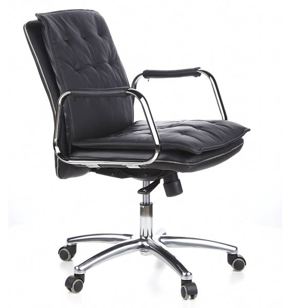 Chefsessel VILLA 10 Schwarz - Flachgewebe - 48 x 109 x 60 cm
