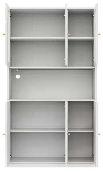 Boekenkast SHEFEve Ⅲ wit - plaatmateriaal op houtbasis - 100 x 200 x 35 cm