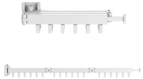 Séchoir mural Pivot Blanc - Métal - 9 x 6 x 120 cm