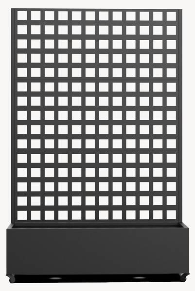 Cloison Toma Noir - Acier - 82 x 190 x 38 cm