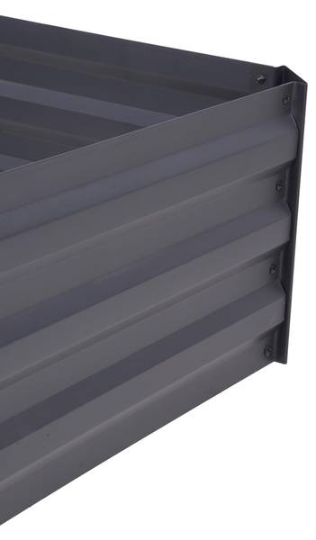 Hochbeet PISA Grau - Metall - 91 x 30 x 121 cm