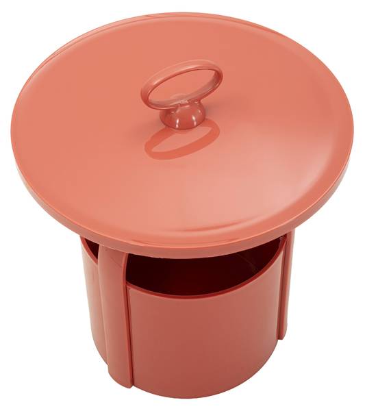 Table d'appoint Iris Rouge - Matière plastique - 44 x 43 x 44 cm
