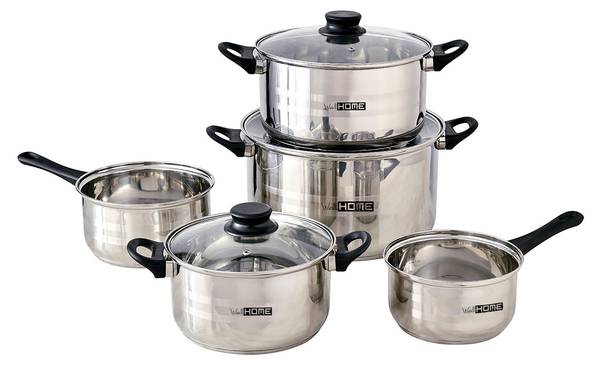 Geschirr WH15673 7er Set Grau - Metall - 32 x 23 x 59 cm