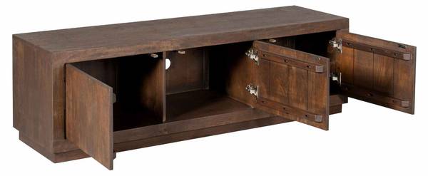 TV-Möbel BRUSSEL Braun - Massivholz - 150 x 46 x 42 cm