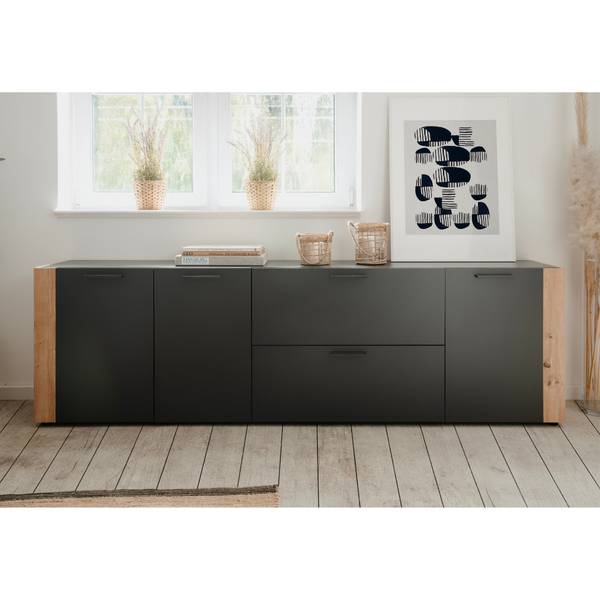 Sideboard LUMA Grau - Holzwerkstoff - 35 x 61 x 198 cm