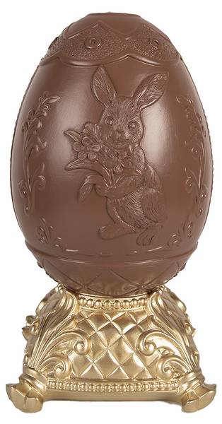 Decoratie Beeld Ei Easter&Zayden bruin - kunststof - 14 x 25 x 14 cm