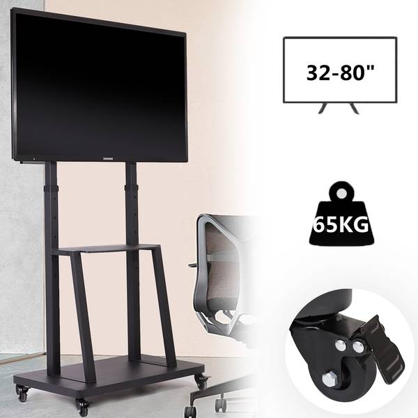 TV Ständer TV Wagen Standfuss 32"–80" Schwarz - Metall - 40 x 163 x 62 cm