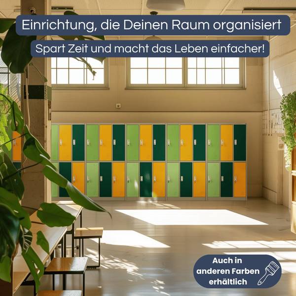 Umkleideschrank TOKIO 6 Abteile Grau - Höhe: 150 cm