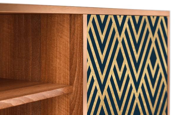 TV-Lowboard T2 Walnuss Gold - Holzwerkstoff - 170 x 69 x 48 cm