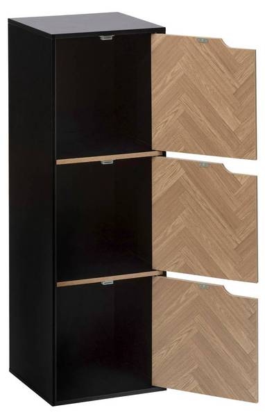 Étagère MIX N DOOR Noir - Bois manufacturé - 32 x 100 x 34 cm