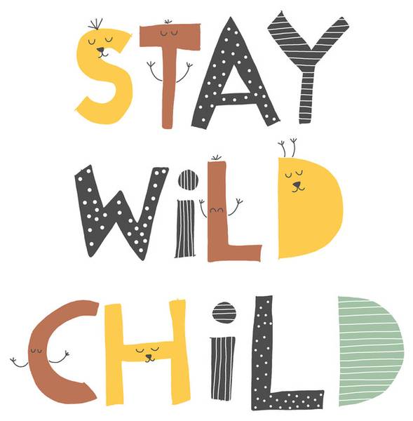 Leinwandbild Stay Wild Child 3 30 x 30 cm
