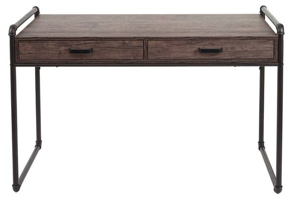 Schreibtisch F58 Braun - Holzwerkstoff - Metall - 117 x 75 x 61 cm
